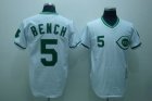 mlb cincinnati reds #5 bench m&n white/green