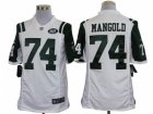 Nike NFL New York Jets #74 Nick Mangold White Jerseys(Limited)