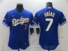 Dodgers #7 Julio Urias Royal Nike 2021 Gold Program Flexbase Jerseys