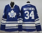 Womens Toronto Maple Leafs #34 Auston Matthews Blue Alternate Stitched NHL Jersey