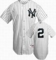 mlb new york yankees #2 jeter white(2009 logo)