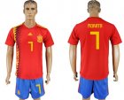 Spain 7 MORATA Home 2018 FIFA World Cup Soccer Jersey