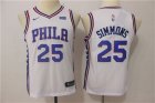 76ers #25 Ben Simmons White Youth Nike Swingman Jersey