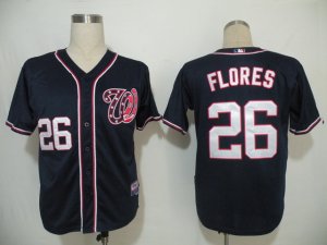 mlb Washington Nationals #26 Flores dk,blue