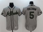 Braves #5 Freddie Freeman Gray 2017 Memorial Day Flexbase Jersey