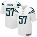 Mens Nike San Diego Chargers #57 Jatavis Brown Elite White NFL Jersey