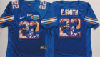 Florida Gators 22 Emmitt Smith Blue Portrait Number College Jersey