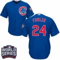 Youth Majestic Chicago Cubs #24 Dexter Fowler Authentic Royal Blue Alternate 2016 World Series Bound Cool Base MLB Jersey