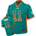 Mens Nike Miami Dolphins #11 DeVante Parker Elite Aqua Green Drift Fashion NFL Jersey