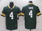 Men Green Bay Packers #4 Favre Green Yellow 2021 Vapor Untouchable Stitched NFL Nike Limited Jersey