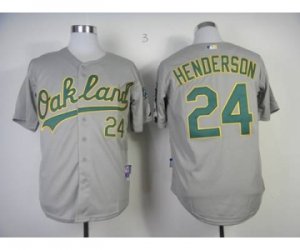 mlb jerseys oakland athletics #24 henderson grey