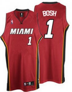 nba miami heat #1 chris bosh regular red