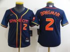 Astros #2 Alex Bregman Navy Youth Nike 2022 City Connect Cool Base Jerseys
