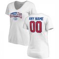 Pittsburgh Steelers NFL Pro Line by Fanatics Branded Womens Any Name & Number Banner Wave V Neck T-Shirt White