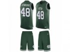 Mens Nike New York Jets #48 Jordan Jenkins Limited Green Tank Top Suit NFL Jersey