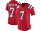 Women Nike New England Patriots #7 Jacoby Brissett Vapor Untouchable Limited Red Alternate NFL Jersey
