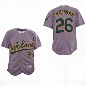 Athletics #26 Matt Chapman Gray Flexbase Jersey