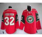 nhl minnesota wild #32 backstrom red