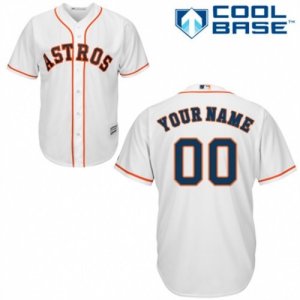 Youth Majestic Houston Astros Customized Authentic White Home Cool Base MLB Jersey