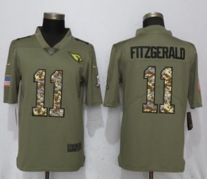 Nike Cardinals #11 Larry Fitzgerald Olive Camo Salute To Service Limited Jersey