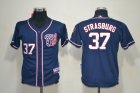 Youth Washington Nationals #37 Stephen Strasburg blue Jerseys