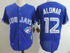 Blue Jays #12 Roberto Alomar Blue 1993 Cooperstown Collection Jersey