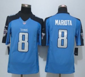 Nike Tennessee Titans #8 Marcus Mariota Blue Jerseys(Limited)