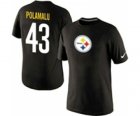 Nike Pittsburgh Steelers Troy Polamalu Name & Number T-Shirt Black