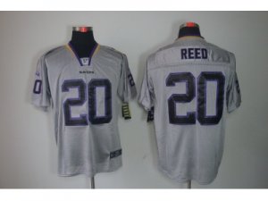 Nike NFL Baltimore Ravens #20 Ed Reed Grey Jerseys(Lights Out Elite)