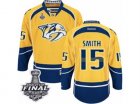 Mens Reebok Nashville Predators #15 Craig Smith Premier Gold Home 2017 Stanley Cup Final NHL Jersey