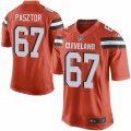 Mens Nike Cleveland Browns #67 Austin Pasztor Game Orange Alternate NFL Jersey