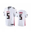 Mens Atlanta Falcons #5 Drake London White Vapor Untouchable Limited Stitched Jersey