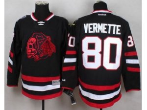 NHL Chicago Blackhawks #80 Antoine Vermette Black(Red Skull) 2014 Stadium Series Stitched jerseys