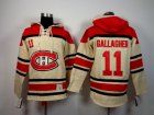 NHL montreal canadiens #11 gallagher cream[pullover hooded sweatshirt]