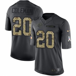 Mens Nike Carolina Panthers #20 Kurt Coleman Limited Black 2016 Salute to Service NFL Jersey