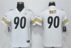 Nike Steelers #90 T.J. Watt White Women Vapor Untouchable Player Limited Jersey