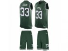 Mens Nike New York Jets #33 Jamal Adams Limited Green Tank Top Suit NFL Jersey