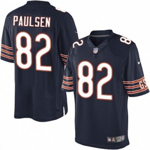 Mens Nike Chicago Bears #82 Logan Paulsen Limited Navy Blue Team Color NFL Jersey