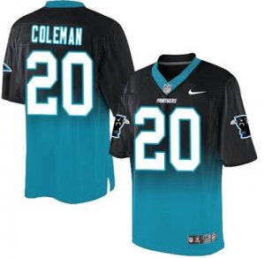 Nike Carolina Panthers #20 Kurt Coleman BlackBlue Men Stitched NFL Elite Fadeaway Fashion Jersey