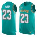 Mens Nike Miami Dolphins #23 Jay Ajayi Limited Aqua Green Player Name & Number Tank Top NFL Jersey