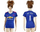 Womens Manchester United #1 DE GEA Away Soccer Club Jersey