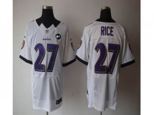 Nike Baltimore Ravens #27 Ray Rice white jerseys[Elite Art Patch]