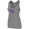 Nike Tennessee Titans Ladies Big Logo Tri-Blend Racerback stretch Tank Top L.grey