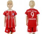 2017-18 Bayern Munich 9 LEWANDOWSKI Home Youth Soccer Jersey