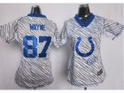 Nike Women Indianapolis Colts #87 Reggie Wayne FEM FAN Zebra Jerseys
