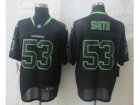 Nike Seattle Seahawks #53 Smith Black Jerseys(Lights Out Elite)