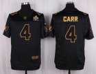 Nike Oakland Raiders #4 Derek Carr Black Pro Line Gold Collection Jersey(Elite)