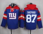 Nike New York Giants #87 Sterling Shepard Royal Blue Player Pullover NFL Hoodie