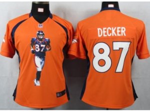 Nike Women denver broncos #87 eric decker orange[portrait fashion]jerseys