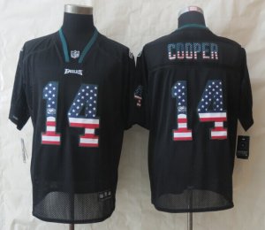 Nike Philadelphia Eagles #14 Cooper Black Jerseys(USA Flag Fashion Elite)